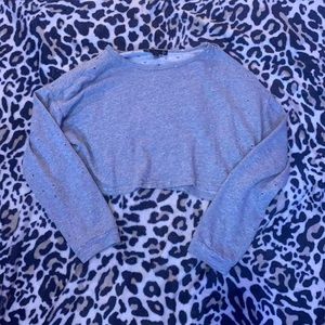 Iris cropped distressed sweater